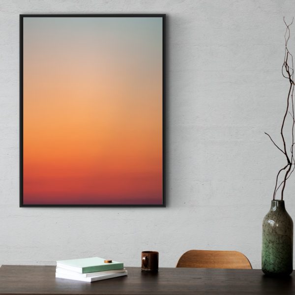 Quadro com Degrade em Tons de Vermelho e Laranja