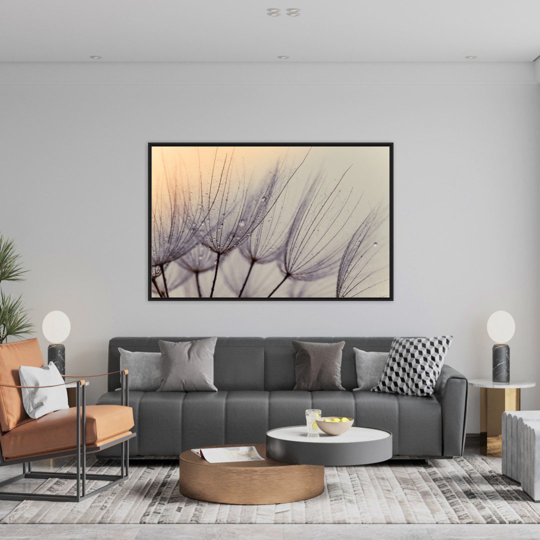 Quadro com Fotografia de Flor Dente de Leão