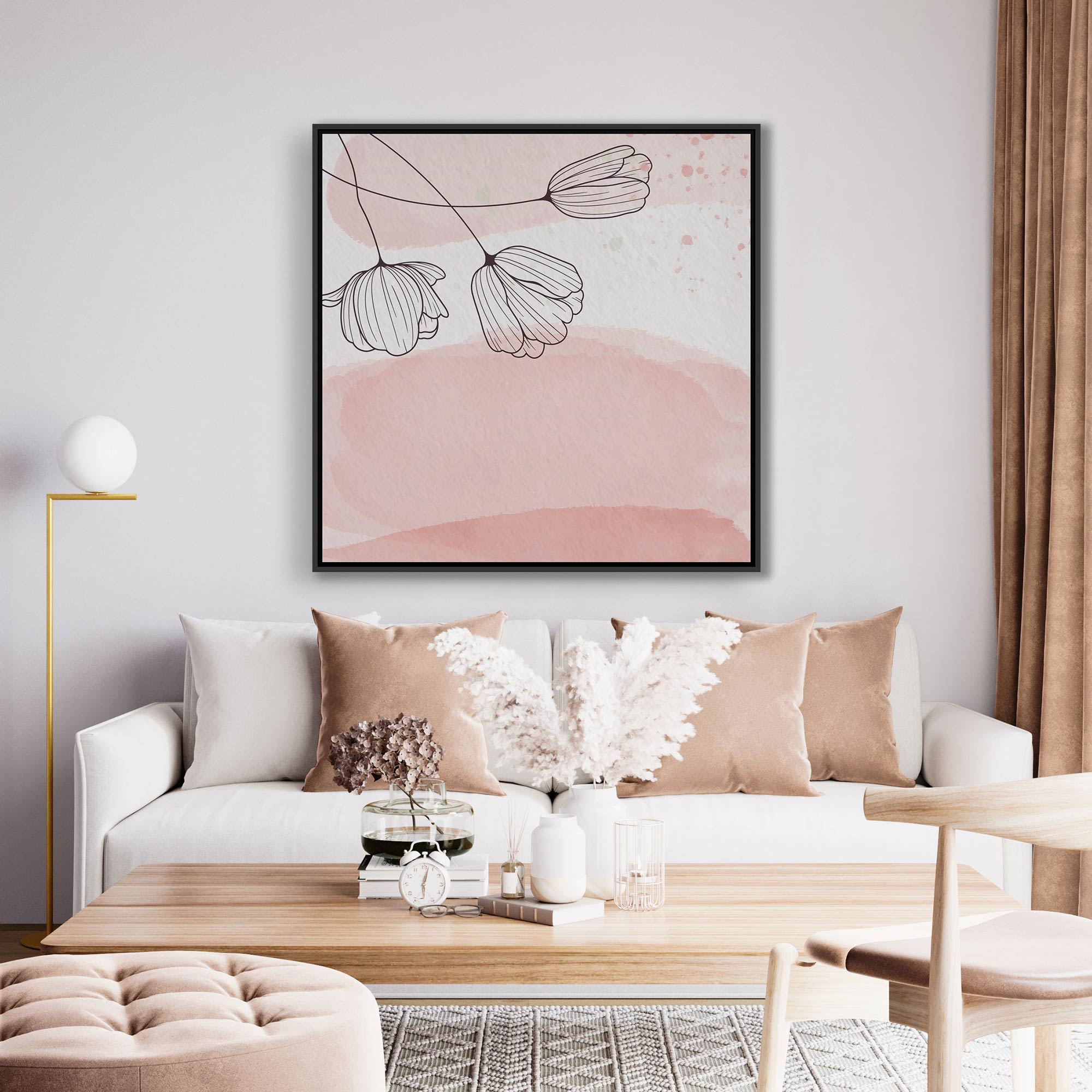 Quadro Decorativo Floral com Pintura em Aquarela