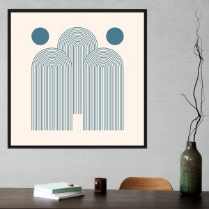 Quadro Decorativo Geométrico Azul