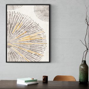Quadro Decorativo Geométrico Dourado