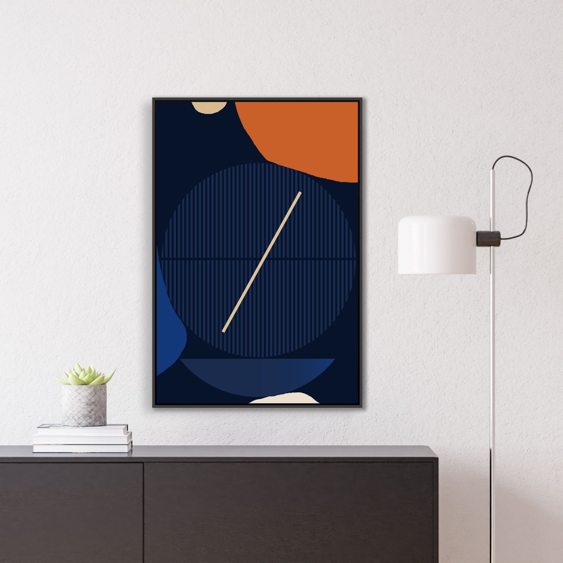 Quadro Decorativo Geométrico em Tons Escuros