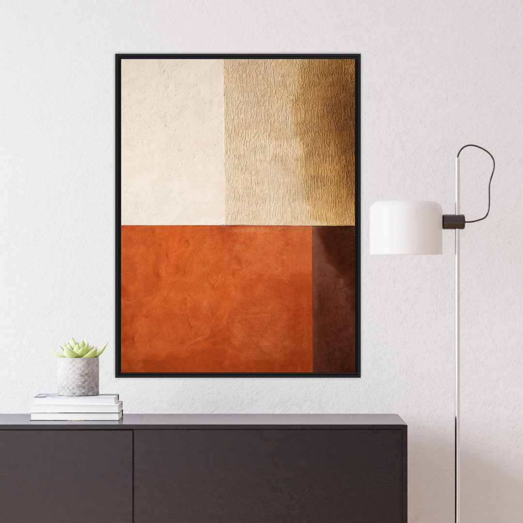 Quadro Decorativo Geométrico em Tons Terrosos