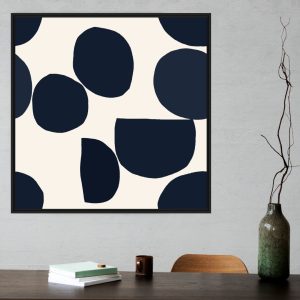 Quadro Decorativo Geométrico Azul Marinho