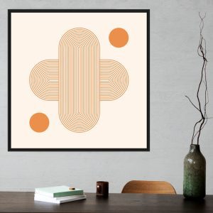 Quadro Decorativo Geométrico Laranja