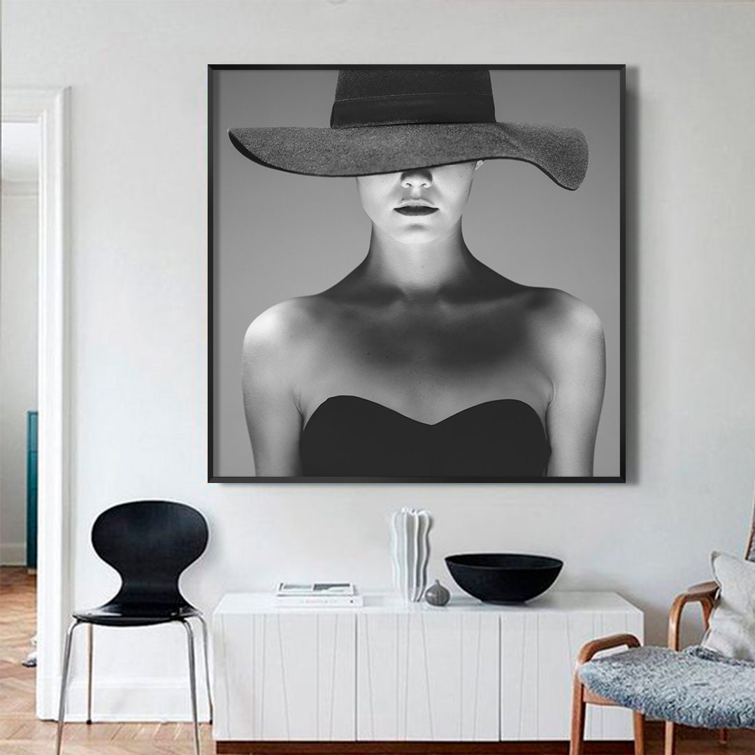 Quadro Decorativo Modelo Preto e Branco