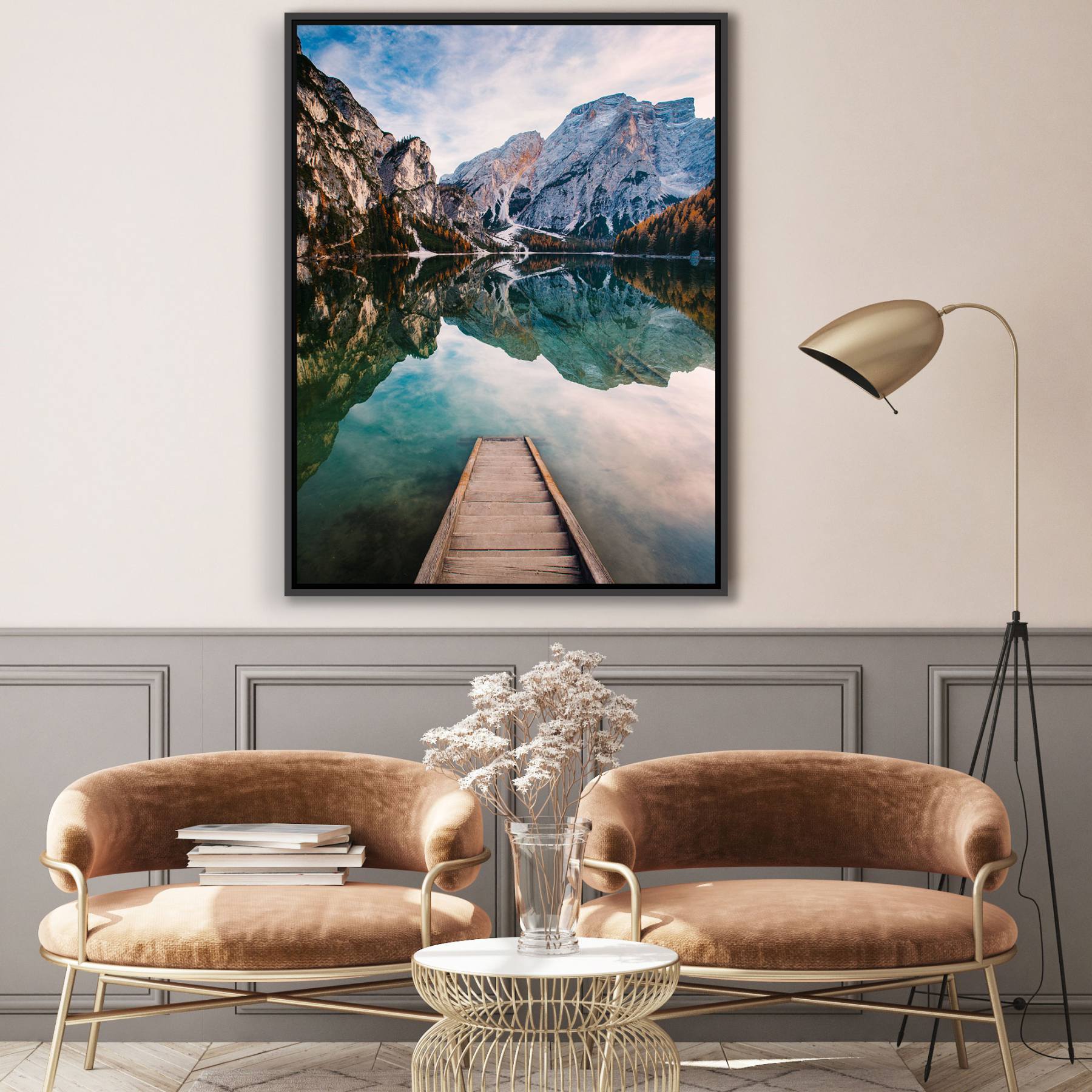 Quadro Decorativo Fotografia Lago Field - Canadá