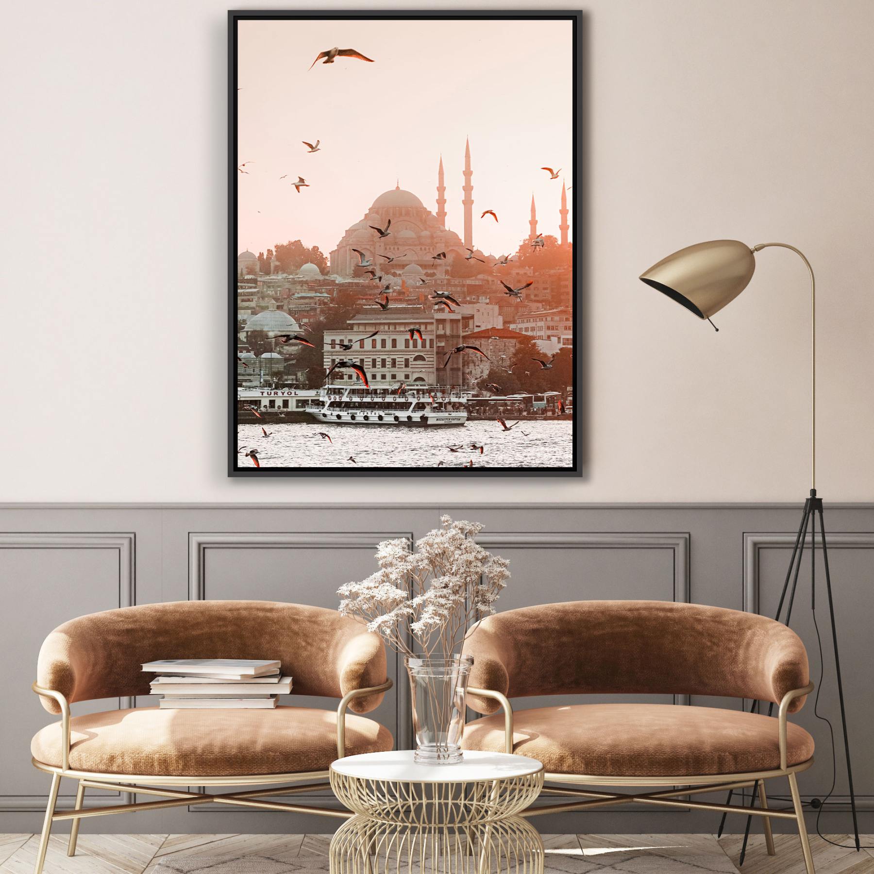 Quadro Decorativo Paisagem de Mesquita em Istambul - Turquia