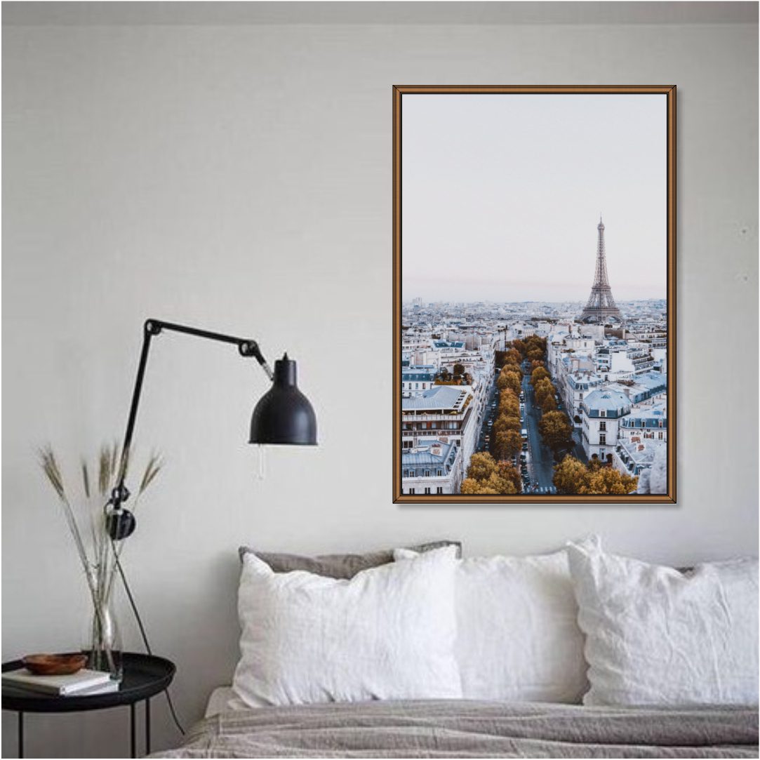 Quadro Decorativo Paisagem de Paris com Torre Eiffel