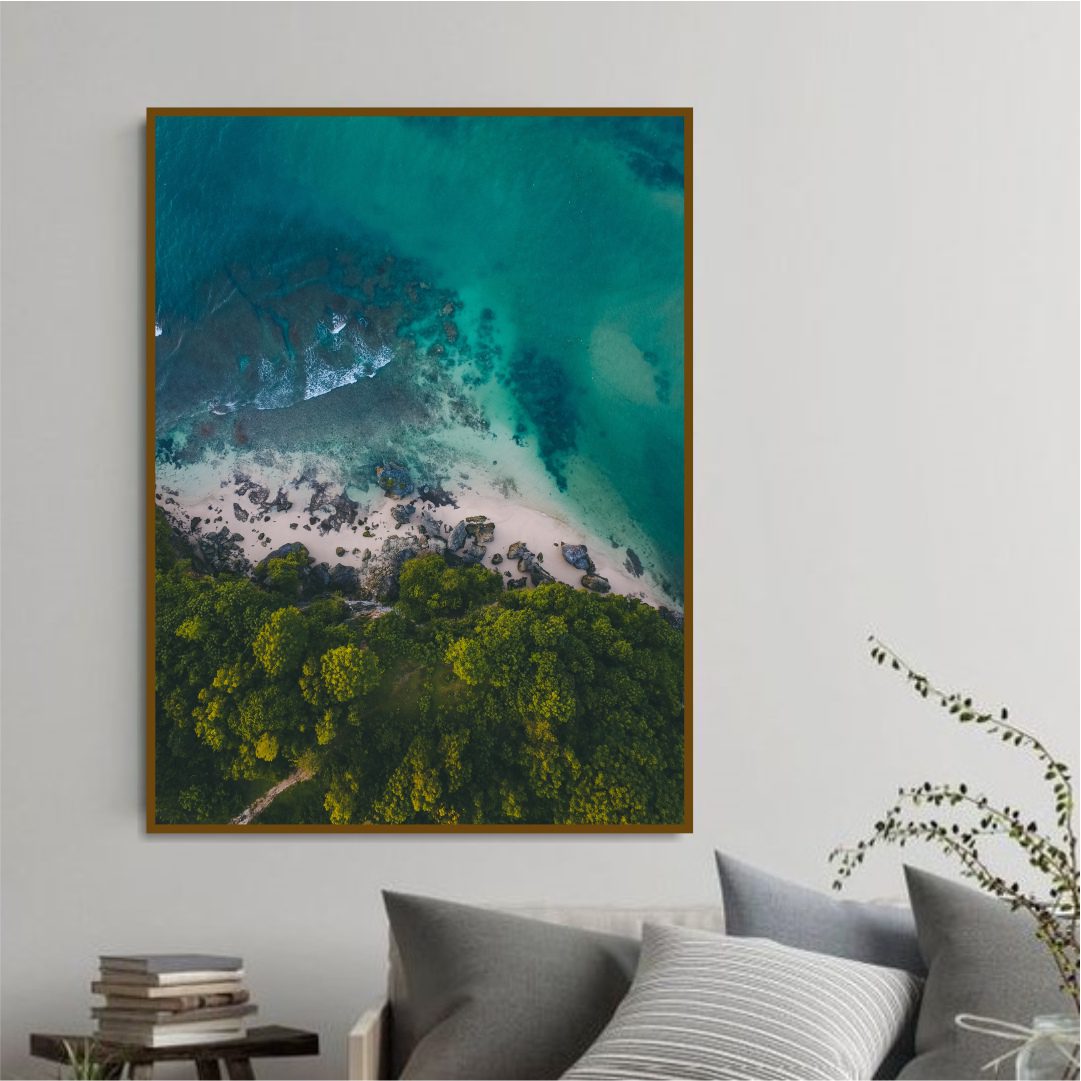 Quadro Decorativo Paisagem de Praia e Mar