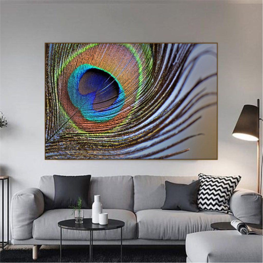 Quadro Decorativo Pena de Pavão