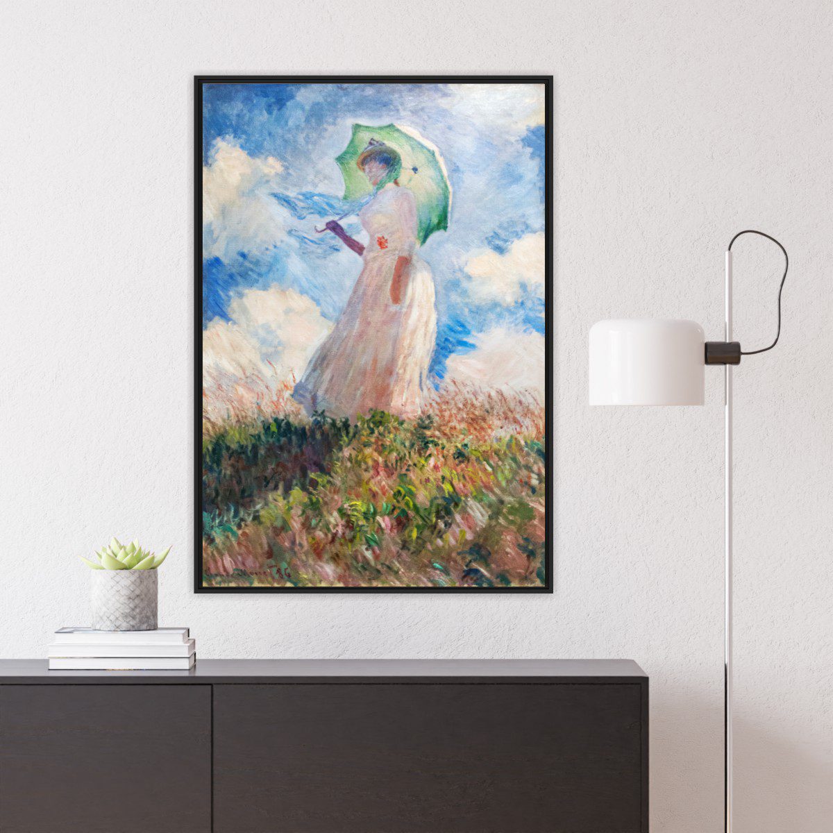 Quadro Decorativo Suzanne Hoschedé - Pintura de Claude Monet