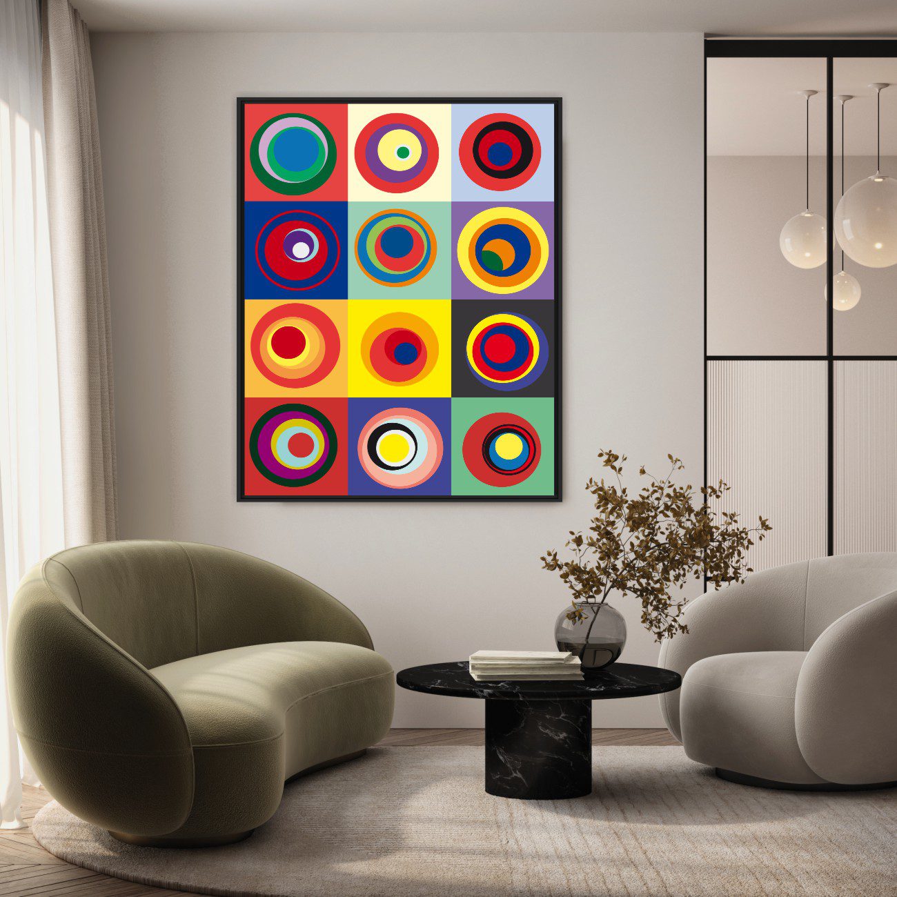 Quadro Geométrico Colorido