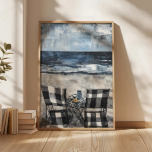 Quadro com Ilustração de Praia