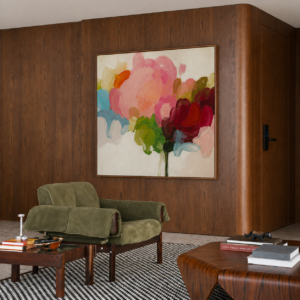 Obra Floral Contemporânea Jardim em Cores