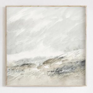 Quadro Decorativo Contemporâneo Terras de Inverno em Tons Neutros