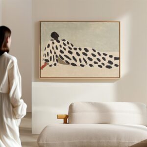 Quadro Decorativo Contemporâneo Entre Pausas com Figura Feminina