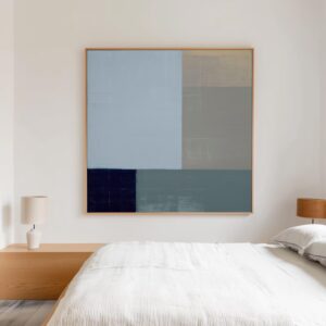 Obra Abstrata Horizonte Azul