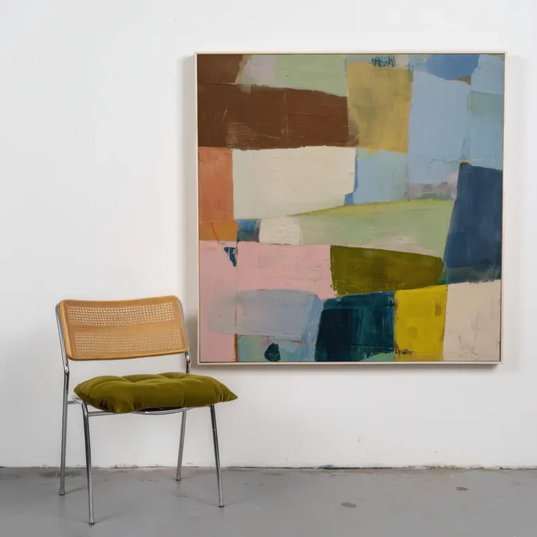 Obra Abstrata Campos em Harmonia