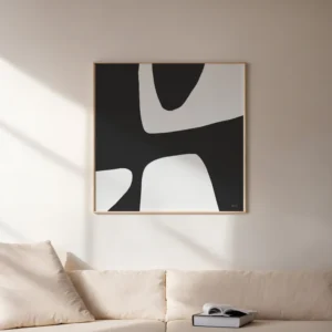 Obra Abstrata Contraste Orgânico