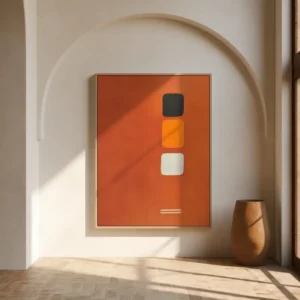 Obra Abstrata Presença Terracota