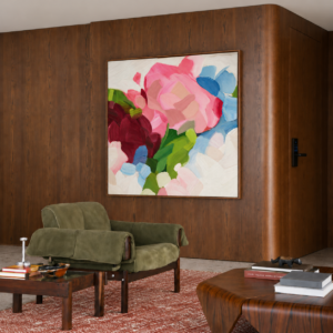 Obra Floral Contemporânea Primavera Abstrata